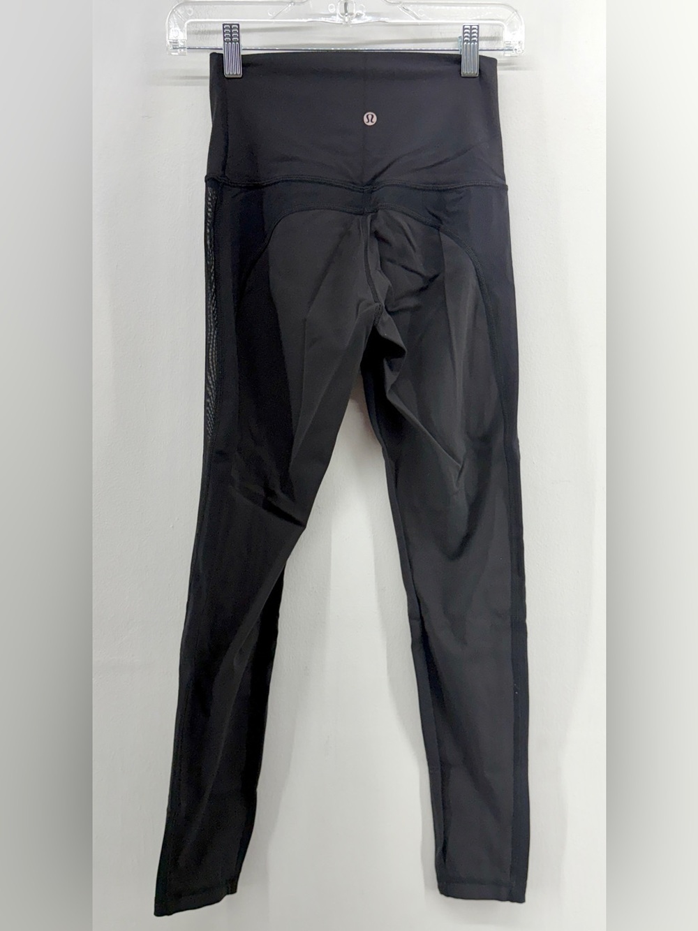 Lululemon Women's Black Mesh Stripe Side Ankle Legging Size 4